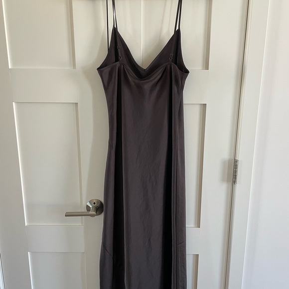 Aritzia Wilfred Only Slip Dress Midi - Mocha Brown - M - Picture 2 of 3